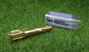 Zaffiri Precision Flush & Crown Fluted Barrel Glock 19 GEN 1-4, Gold - ZP.19BG