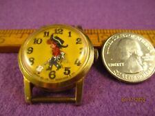 OLd Antique Swiss Made Joan Walsh Anglund Shooting Cowboy Watch, Wolfpit Ent.