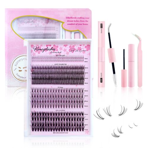 DIY EyeLash Extension Kit 480PC Clusters Wispy Natural Fluffy Lashes