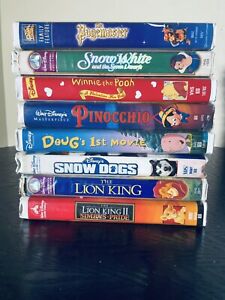 Lot Of 8 Disney VHS Tapes Movies