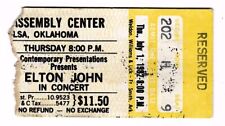 Elton John 7/1/82 Tulsa Assembly Center Ticket Stub