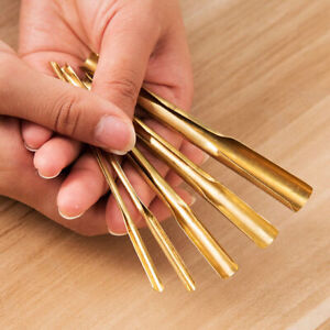 5Pcs Brass Clay Hole Cutter Pottery ceramic Punch Tools Slotting Sculpting Set