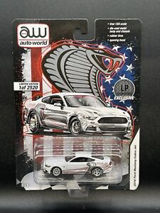 AUTO WORLD 2016 Ford Mustang Cobra Jet Exclusive White 1:64 Diecast Drag Car NEW