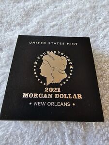 🌀2021–O $1 Morgan Silver Dollar – New Orleans - w/Box OGP & COA – 21XG🌀