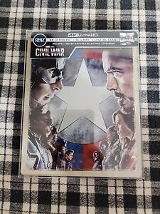 Captain America Civil War 4K UHD + Blu-Ray)   Steelbook No Digital WITH Jcard