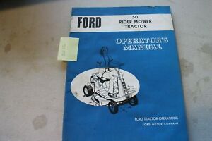 Ford 50 Riding Mower Operator's Manual
