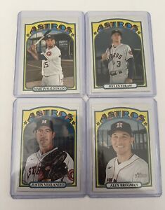 MLB Baseball Houston Astros Topps 2021 Heritage Collection 4 Card Variety Lot