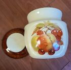 Vintage Ceramic Cookie Jar 1123 McCoy Pottery Fruit Graphic Peachs & Cherries