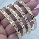 Womans Solid 14k Yellow Gold 1 bangle bracelet 2.50 inch