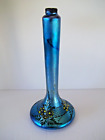 Signed Antique DeVilbiss  Glass Perfume Art Nouveau Blue Iridescent Crack as is