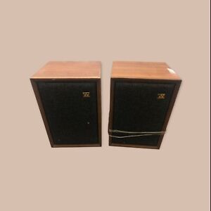 UNTESTED Vintage Wharfedale Stereo Pair Wooden Speakers 60s-70s