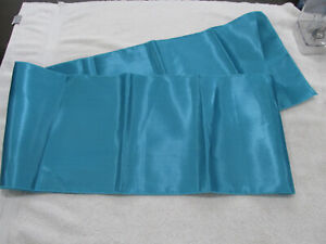 9 Turquoise Satin Table Runner Wedding Party Banquet Tablecloth Ect. 12”×108”