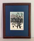 Japanese Woodblock Print Mt.Takasaki Katsujiro Teraji Signed Authentic Japan