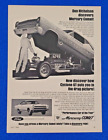 1966 MERCURY COMET RACE CAR DON NICHOLSON 427 CID SOHC ORIGINAL PRINT AD LOT S24