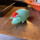 Celluloid Pig Tape Measure (R3B) Japan Made (JSF6) Red Hat Sewing Figural