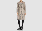 $336 Sunset + Spring Women's Beige Snakeskin Faux Leather Trench Coat Jacket M