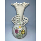 New ListingVintage Irish Belleek Princess Vase Floral Applique Golden Label Porcelain 9