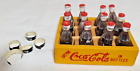 Minature Yellow Coca Cola Wooden Crate With 12 Coke Bottles 2 Inch