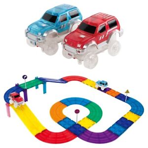 PicassoTiles 30 Piece Racecar Track Magnetic Building Block Magnet Tiles Toy Kit