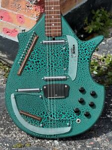 2004 Jerry Jones Electric Sitar a now 1 of a kind Foam Green example its Minty !
