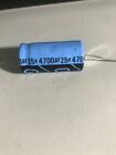 Lot of FIVE (5)  Xicon Axial leads Electrolytic capacitors  4700 uf, 25 V