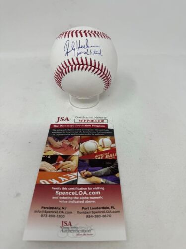 Rickey Henderson Oakland A's Autographed Signed Baseball MAN OF STEAL INSC JSA