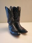 Dan Post Western Stitching Black Leather Milwaukee Cowboy Boot Size 12B