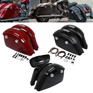 Hard Saddlebags w/Electronic Latch Lid For Indian Chieftain Dark Horse 2016-2018 (For: Indian Roadmaster)