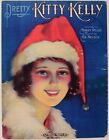 1920 Rolf Armstrong sheet music Pretty Kitty Kelly Christmas girl Santa hat SMx