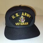 US Army Veteran Vet Black Hat Snapback Cap HMC Honors Made in USA Vintage