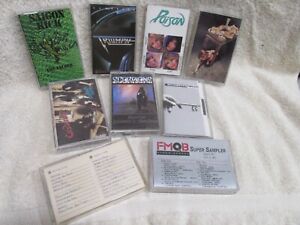 LOT OF 9 HARD METAL ROCK CASSETTE TAPES 80's 90's SCORPIONS, POISON CINDERELLA