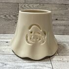 HOME INTERIORS Ceramic Candle Shade Topper (3.75x5.25”) Rose Cutouts *Cracked*