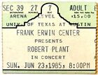 Robert Plant Ticket Stub June 23, 1985 Frank Erwin Center Austin TX Led Zeppelin