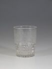 Vintage Glass EAPG Crystal Water Tumbler Block Motifs with Floral Cutc.1890