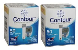100 Contour Test Strips 2 Boxes of 50 ct -Freaky Fast Shipping!