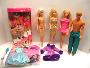 Lot of Vintage Barbie Doll's Ken, Clothes & Stacie Barbie's Sister New in Box