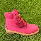 Timberland 6 Inch Premium Boys Size 6.5Y Pink Athletic Outdoor Boots TB0A1FN2