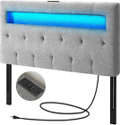 GREENSTELL Headboard for Twin Size Bed with 60,000 DIY Color of LED Light, USB &