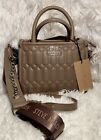 NEW! Steve Madden BNIKO Quilted Crossbody Bag (2) Strap Option Neutral Brownish