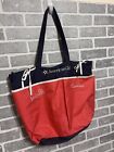 American Girl Red Blue Zippered Canvas Tote Embroidered Isabelle Caroline