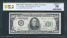 1934 $500 Five Hundred Dollar Bill Popular New York Note -  PCGS Banknote AU 58
