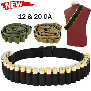 29 Rounds Tactical Holder Shotgun Sling Bandolier 12/20GA Gauge Shell Ammo Belts