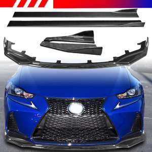 Carbon Style For Lexus IS F Sport 2017-2020 Front Rear Bumper Lip Side SKirts (For: 2017 Lexus IS300)