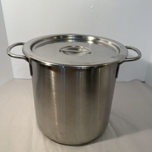 Vintage Vollrath 8Qt Stainless Steel Stock Pot with Lid Made In USA 9” X 9”