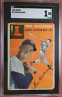 1954 Topps baseball card TED WILLIAMS #1 SGC 1 POOR (VINTAGE CARD)