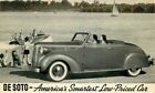 Advertising Postcard 1937? De Soto Convertible - Gary, Indiana - used in 1937