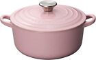 Le Creuset Round Cast Iron Dutch Oven 16 Cm Chiffon Pink Bonbon Hibiscus