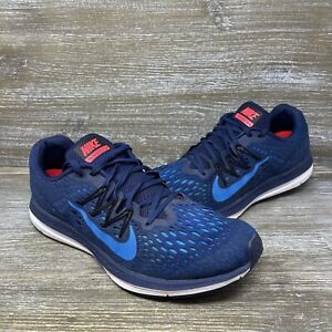 Nike Zoom Winflo 5 Athletic Running Shoes Sneakers Blue AA7406-405 Mens Size 12
