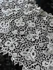 Antique Knitted Lace Bertha Collar 16” X 7”