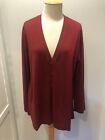 J Jill Cardigan Sweater Women's Size XL Red 3 Button 30% Wool Long Sleeve